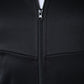 Tuta sportiva uomo nera con felpa zip e pantaloni jogger
