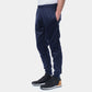 Tuta sportiva uomo blu navy con felpa con cappuccio e pantaloni