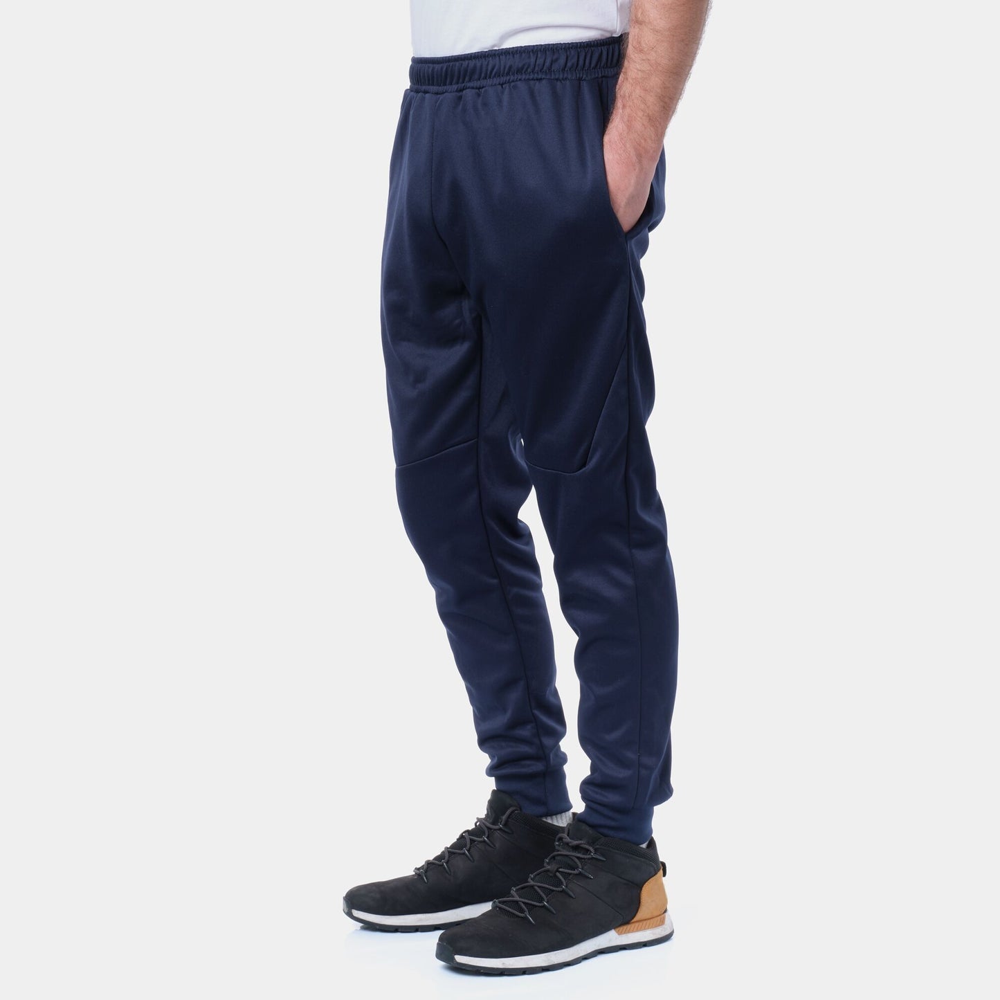 Tuta sportiva uomo blu navy con felpa con cappuccio e pantaloni
