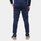 Tuta sportiva uomo blu navy con felpa con cappuccio e pantaloni
