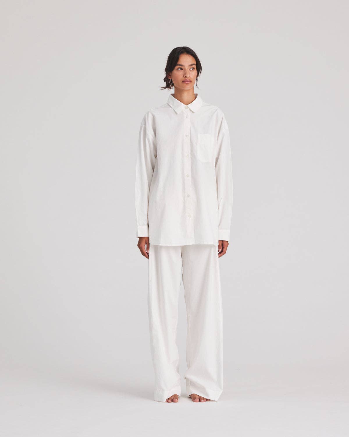 Camicia Astrid in popeline di cotone biologico