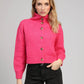 Cardigan corto candy con collo alto