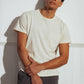 T-shirt uomo in canapa e cotone bio con taschino avorio