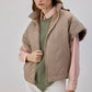 Gilet trapuntato imbottito color visone da donna