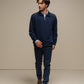Polo da uomo con mezza zip in cotone e poliestere