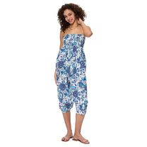 Pantaloni harem estivi in cotone con stampa floreale