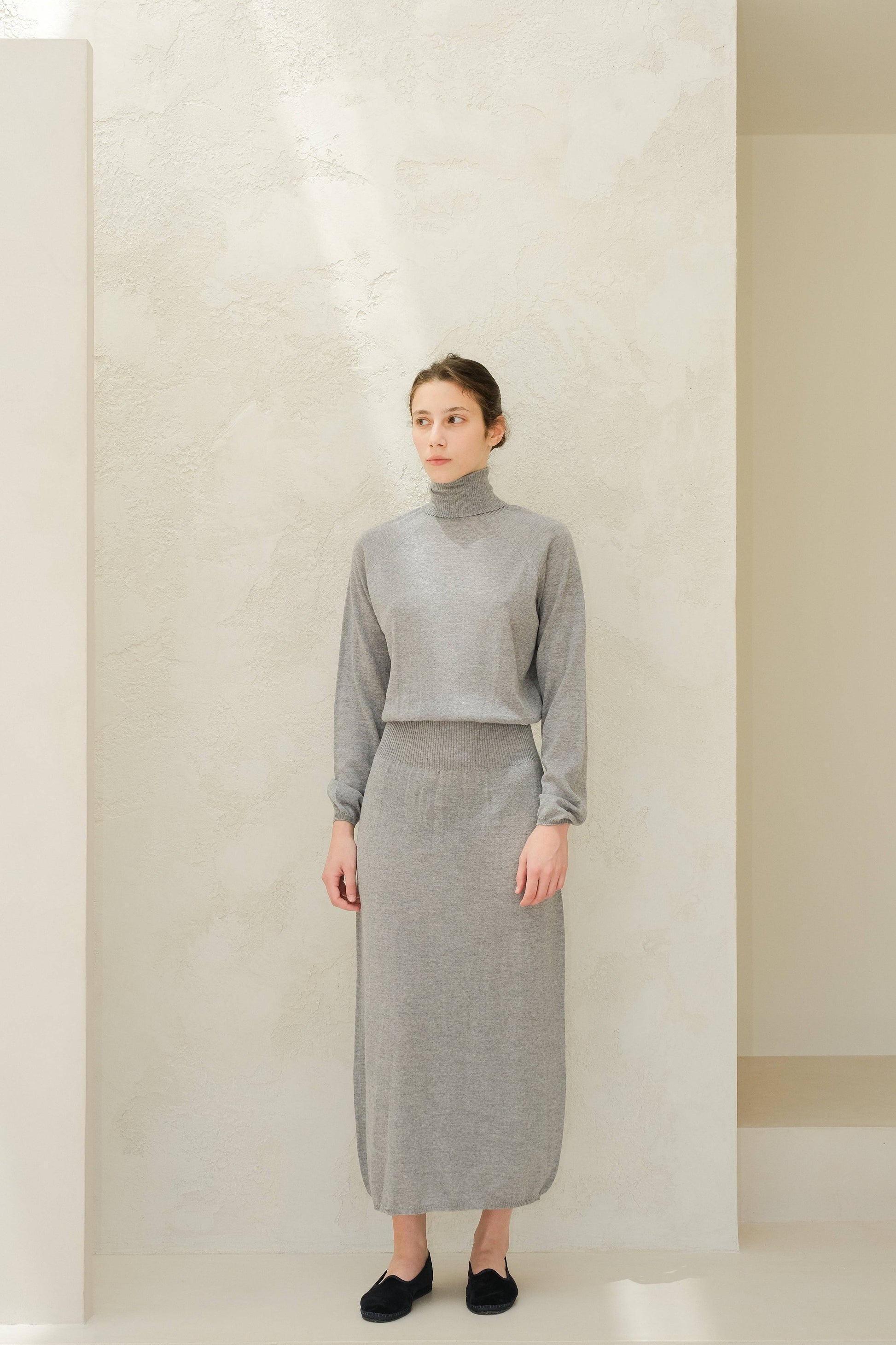 Abito in lana merino extrafine in maglia 3D senza cuciture