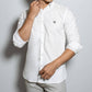 Camicia Oxford bianca antimacchia in cotone