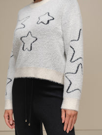 Maglione in maglia morbida con stelle