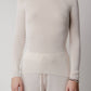 Body in maglia monospalla con volant a pois