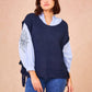 Gilet in maglia Majorelle oversize con lacci laterali