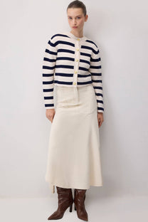 Cardigan in maglia a righe