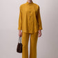 Completo camicia e pantaloni con ricami di pietre