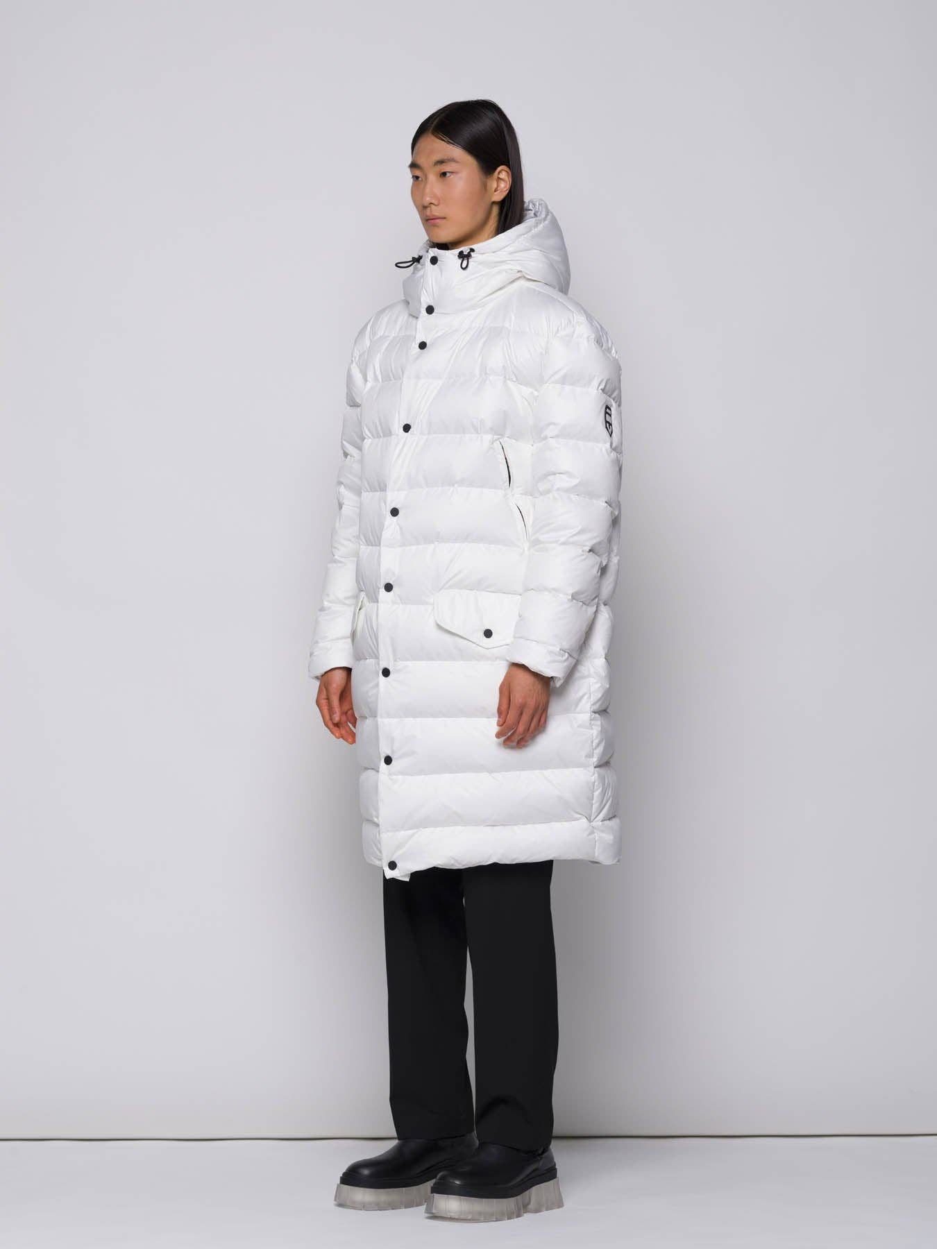 Parka Imbottito Lungo con Cappuccio Rimovibile