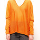Maxi maglione glitterato con scollo a V