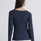 Top a costine con cut-out e ricamo