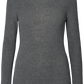 Maglia dolcevita in cotone biologico grigio scuro mélange