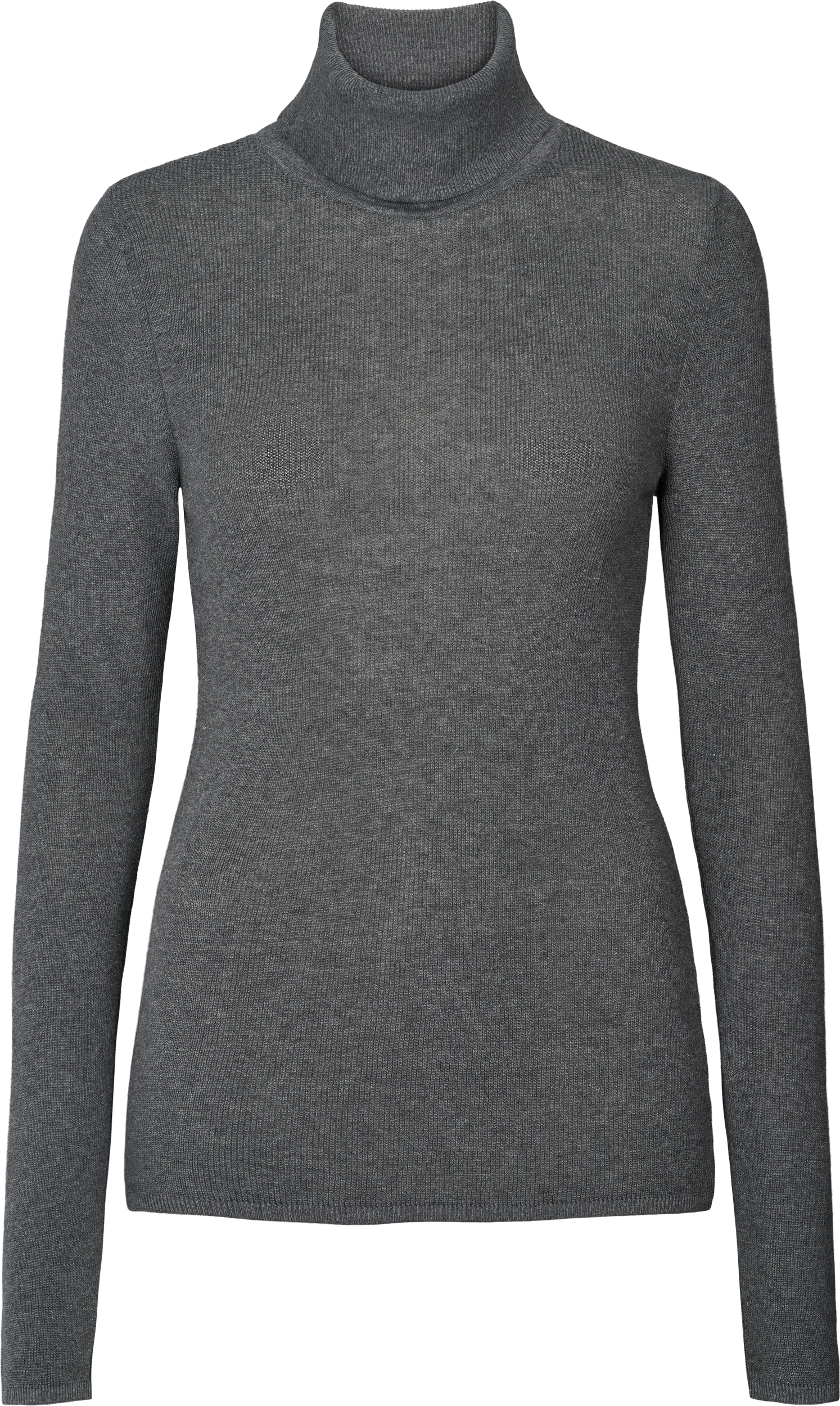 Maglia dolcevita in cotone biologico grigio scuro mélange