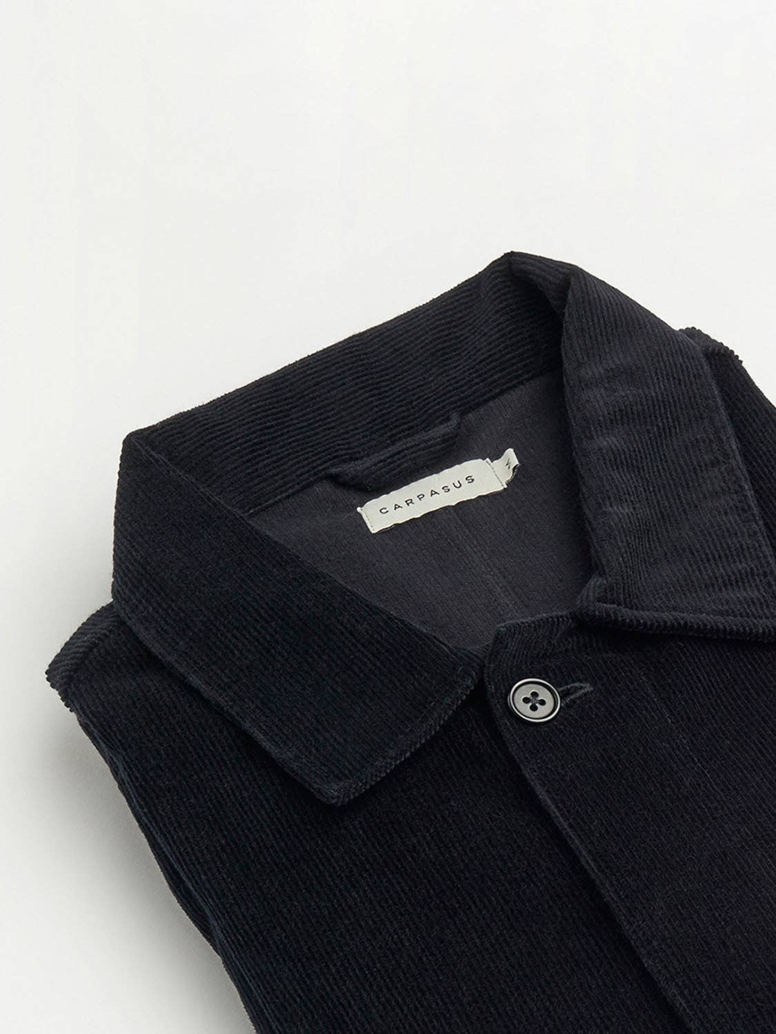 Overshirt classica in velluto a coste blu navy