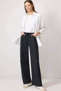Pantaloni in denim a vita elasticizzata