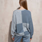 Maglione in maglia a quadri color block