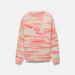 Maglione in maglia a righe con scollo a V
