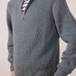 Maglione Strada verde con collo alto e zip