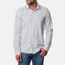Camicia Uomo Stampata Grigia a Maniche Lunghe