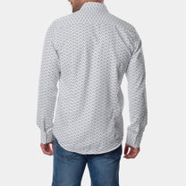 Camicia Uomo Stampata Grigia a Maniche Lunghe