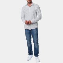Camicia Uomo Stampata Grigia a Maniche Lunghe