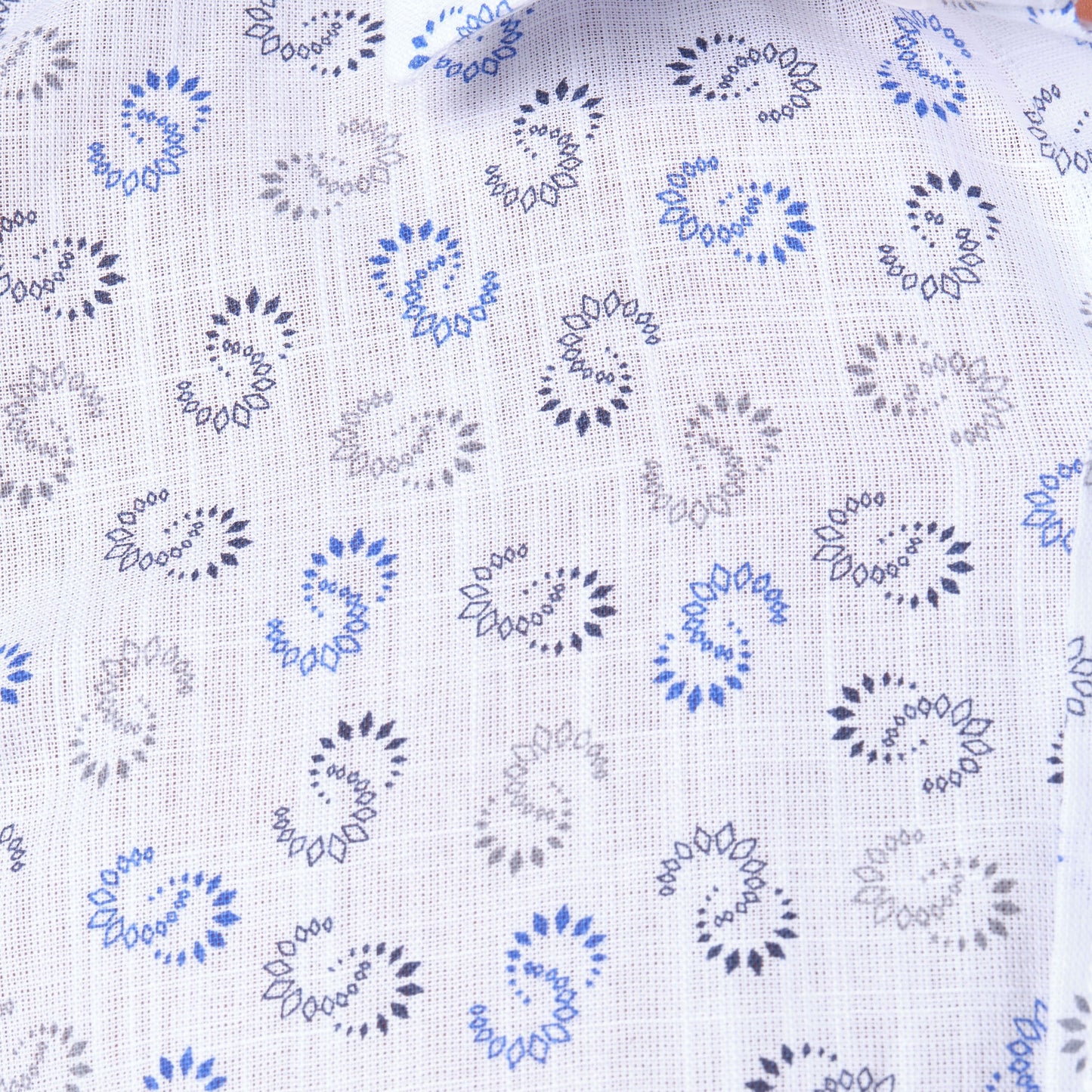 Camicia stampata in cotone da uomo