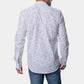 Camicia stampata in cotone con maniche lunghe e colletto francese