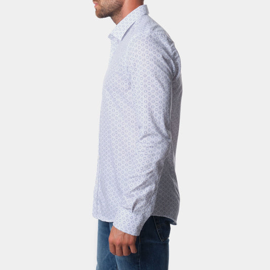 Camicia stampata in cotone da uomo