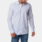 Camicia uomo stampata in cotone con colletto francese