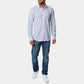 Camicia uomo stampata in cotone con colletto francese