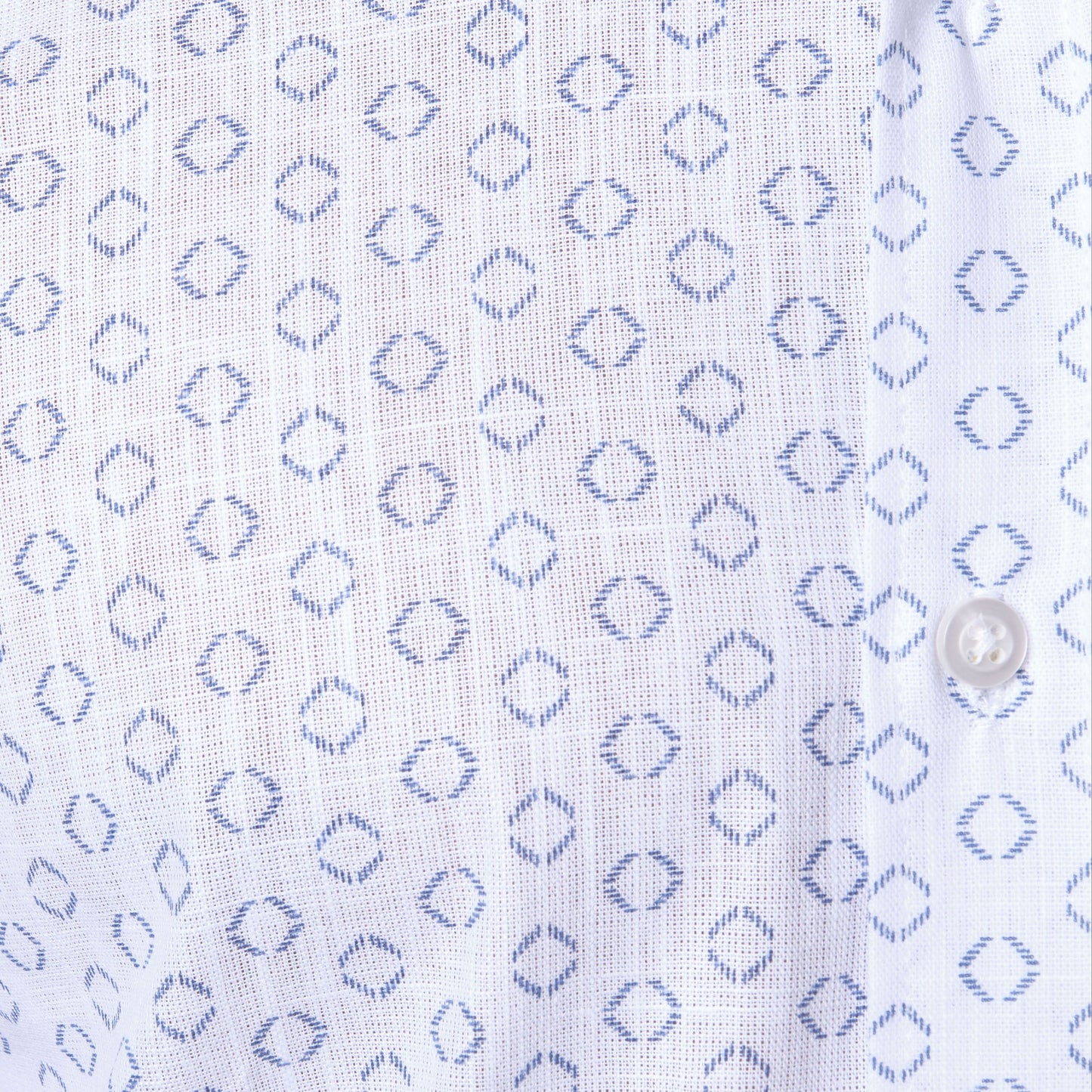 Camicia uomo stampata in cotone con colletto francese