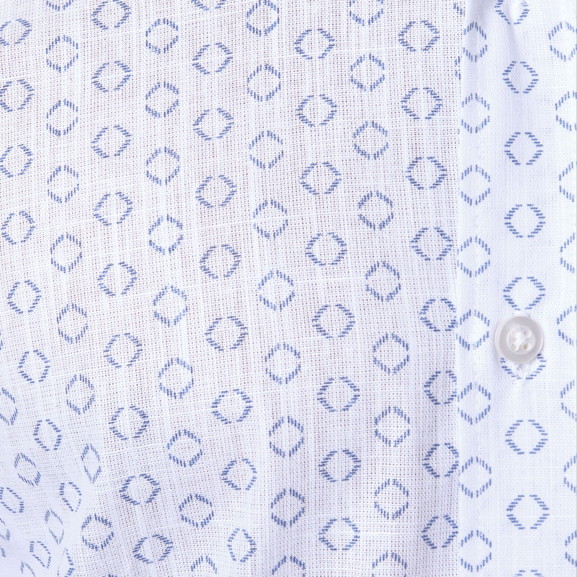 Camicia uomo stampata in cotone con colletto francese