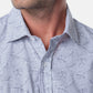Camicia uomo stampata a maniche lunghe con colletto francese