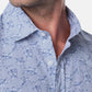 Camicia uomo stampata a maniche lunghe con colletto francese