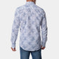 Camicia uomo stampata in cotone con colletto francese