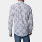 Camicia uomo stampata in cotone con colletto francese