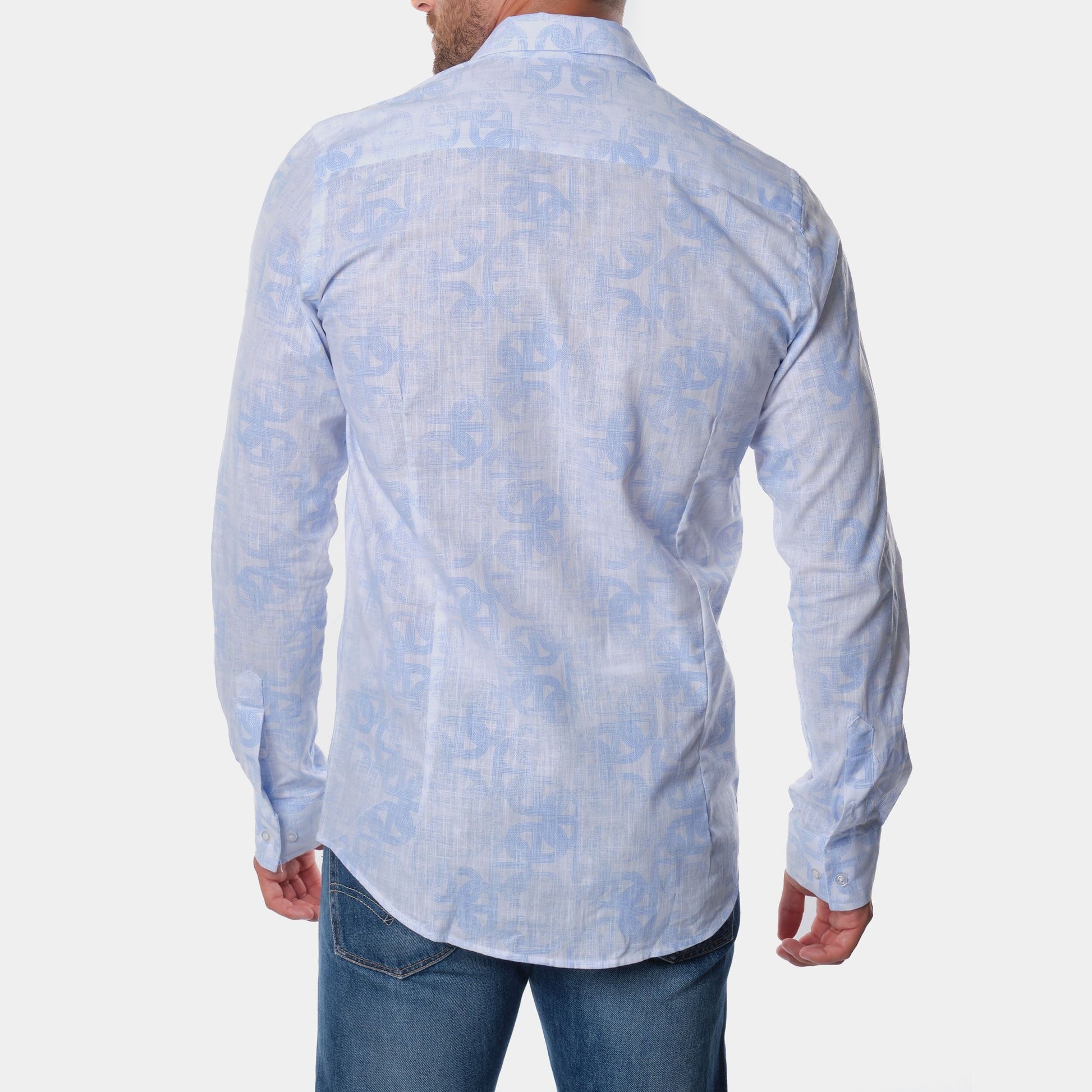 Camicia uomo stampata in cotone