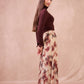 Gonna midi tie-dye con bottoni Josette