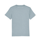 T-shirt blu in cotone biologico con stampa minimal