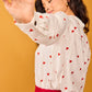 Camicia Bellota bianca con cuori ricamati