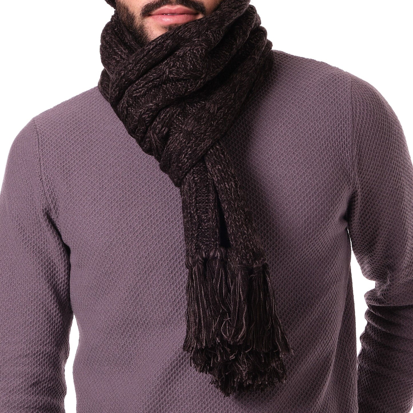 Set sciarpa e cappello in maglia con pompon