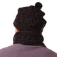 Set sciarpa e cappello in maglia con pompon