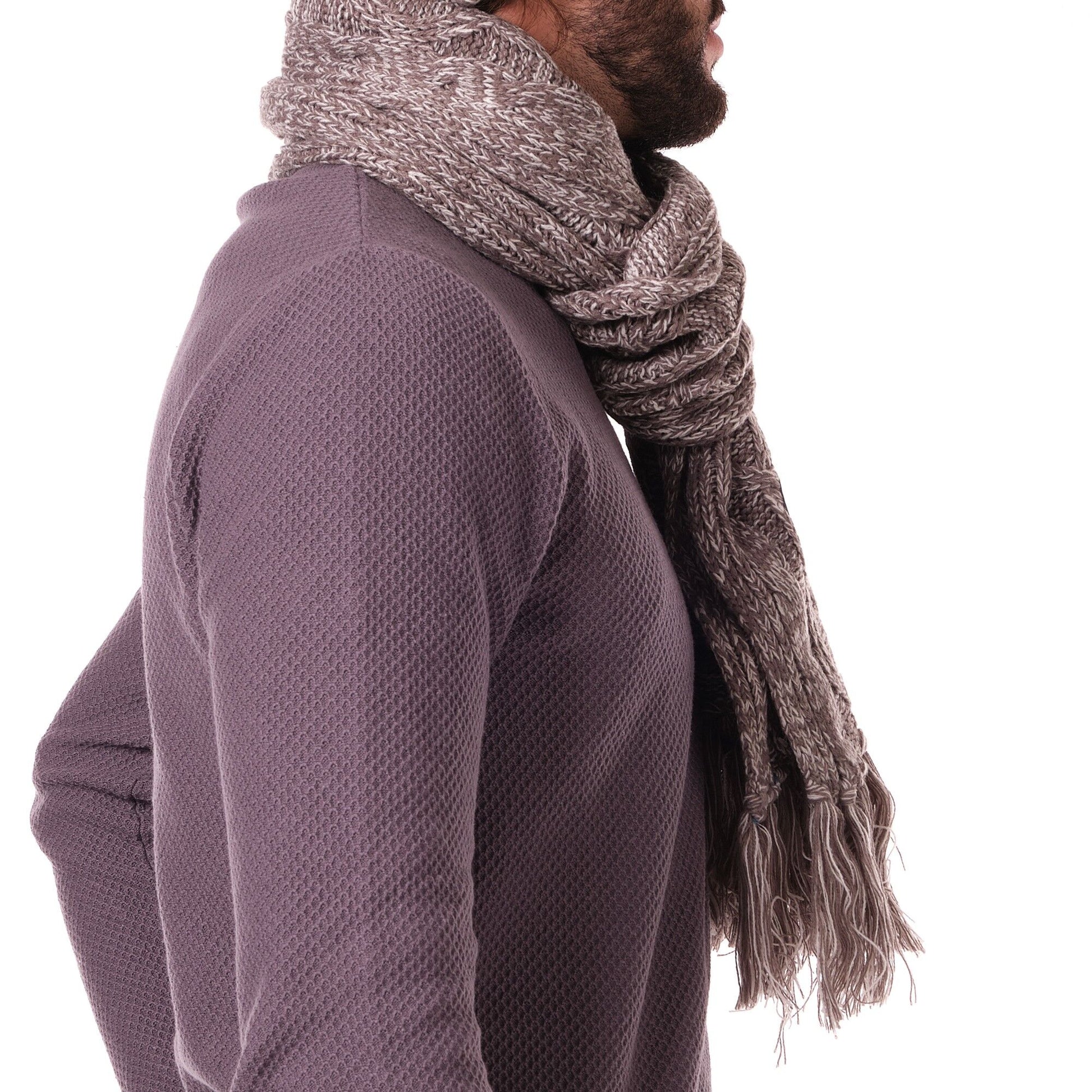 Set sciarpa e cappello in maglia con pompon