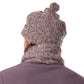 Set sciarpa e cappello in maglia con pompon