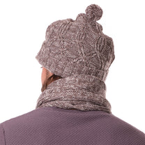 Set sciarpa e cappello in maglia con pompon
